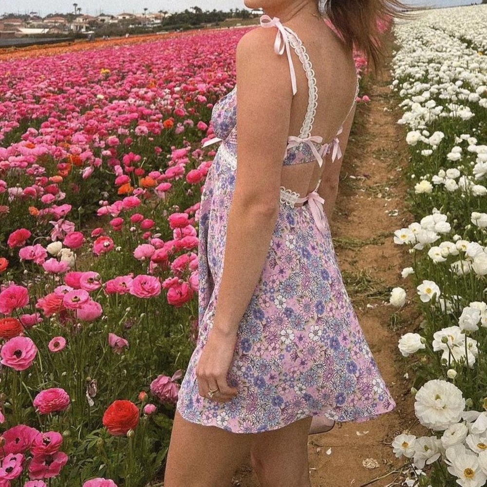 FOR LOVE & LEMONS Willow Floral Slip Dress - Picture 2 of 10